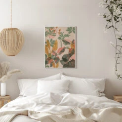 Tropical Mess - Stretched Canvas, Poster Or Fine Art Print(Tropical Mess Stretched Canvas Poster Or Fine Art Print) -Heart Wall Art Store pictufy interior white bedroom ratio 5x7 2544228
