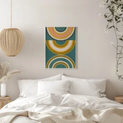 Rainbow Suns 5 Kopie - Stretched Canvas, Poster Or Fine Art Print(Rainbow Suns 5 Kopie Stretched Canvas Poster Or Fine Art Print) -Heart Wall Art Store pictufy interior white bedroom ratio 5x7 2553017