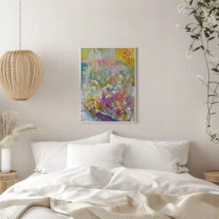 Vibrant Garden Dream - Stretched Canvas, Poster Or Fine Art Print(Vibrant Garden Dream Stretched Canvas Poster Or Fine Art Print) -Heart Wall Art Store pictufy interior white bedroom ratio 5x7 2570867