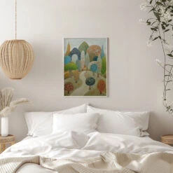 Crowd Of Single Trees By Angeles M. Pomata. - Stretched Canvas, Poster Or Fine Art Print(Crowd Of Single Trees Stretched Canvas Poster Or Fine Art Print) -Heart Wall Art Store pictufy interior white bedroom ratio 5x7 2571529