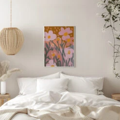 Pastel Flower Impression No 7 - Stretched Canvas, Poster Or Fine Art Print(Pastel Flower Impression No 7 Stretched Canvas Poster Or Fine Art Print) -Heart Wall Art Store pictufy interior white bedroom ratio 5x7 2591433