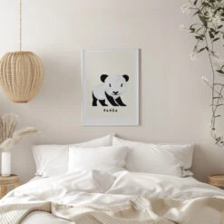 Panda - Stretched Canvas, Poster Or Fine Art Print(Panda Stretched Canvas Poster Or Fine Art Print 1) -Heart Wall Art Store pictufy interior white bedroom ratio 5x7 2654760