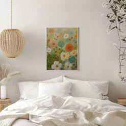 Flower Whirl - Stretched Canvas, Poster Or Fine Art Print(Flower Whirl Stretched Canvas Poster Or Fine Art Print) -Heart Wall Art Store pictufy interior white bedroom ratio 5x7 2659977