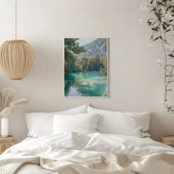 Blausee - Stretched Canvas, Poster Or Fine Art Print(Blausee Stretched Canvas Poster Or Fine Art Print) -Heart Wall Art Store pictufy interior white bedroom ratio 5x7 2711137