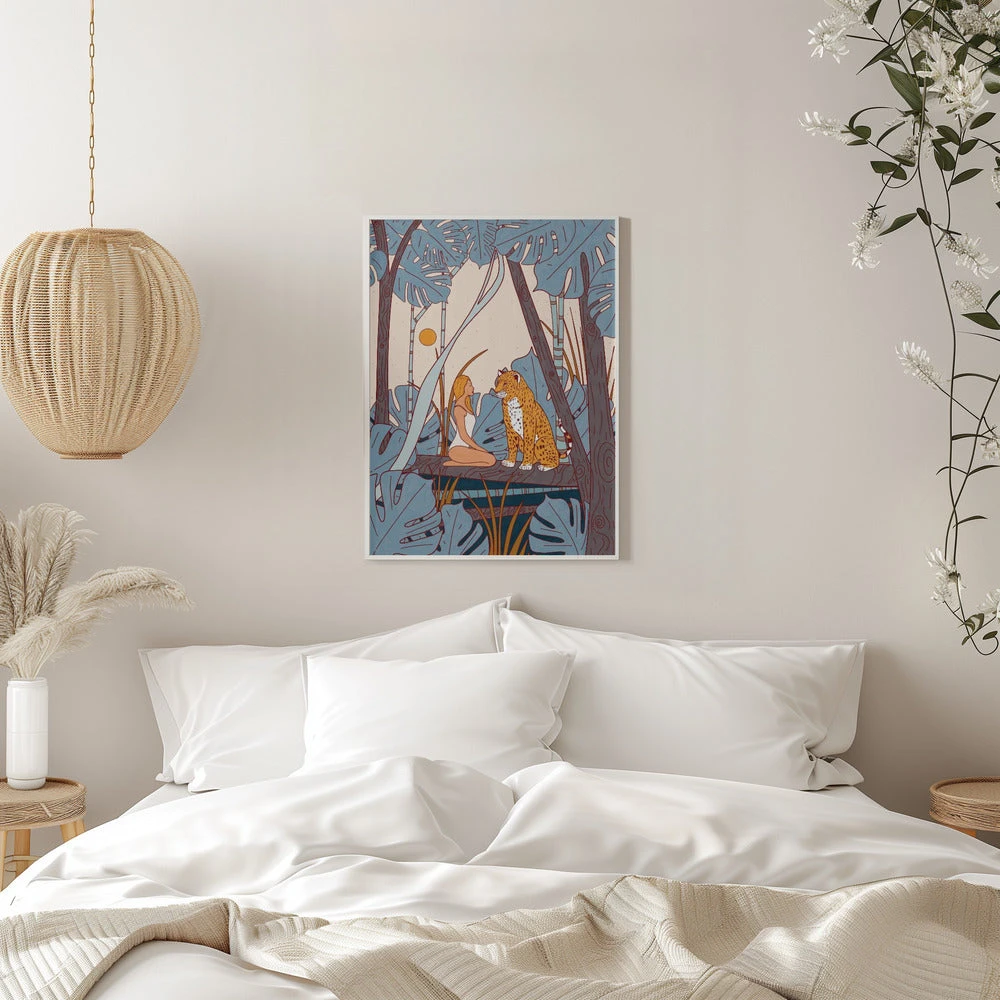 The Girl And The Leopard - Stretched Canvas, Poster Or Fine Art Print(The Girl And The Leopard Stretched Canvas Poster Or Fine Art Print) 11 The Girl And The Leopard - Stretched Canvas, Poster Or Fine Art Print(The Girl And The Leopard Stretched Canvas Poster Or Fine Art Print) - Image 11