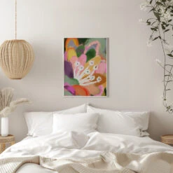 Colorful Bloom - Stretched Canvas, Poster Or Fine Art Print(Colorful Bloom Stretched Canvas Poster Or Fine Art Print) -Heart Wall Art Store pictufy interior white bedroom ratio 5x7 2771142