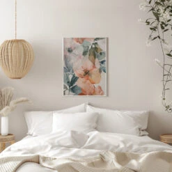 Watercolor Floral No. 3 - Stretched Canvas, Poster Or Fine Art Print(Watercolor Floral No 3 Stretched Canvas Poster Or Fine Art Print) 22 Watercolor Floral No. 3 - Stretched Canvas, Poster Or Fine Art Print(Watercolor Floral No 3 Stretched Canvas Poster Or Fine Art Print) -Heart Wall Art Store pictufy interior white bedroom ratio 5x7 2775373