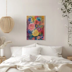 Watercolor Floral No. 6 - Stretched Canvas, Poster Or Fine Art Print(Watercolor Floral No 6 Stretched Canvas Poster Or Fine Art Print) -Heart Wall Art Store pictufy interior white bedroom ratio 5x7 2775377