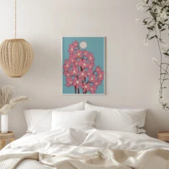 Blossom Cat Tree - Stretched Canvas, Poster Or Fine Art Print(Blossom Cat Tree Stretched Canvas Poster Or Fine Art Print) -Heart Wall Art Store pictufy interior white bedroom ratio 5x7 2781334