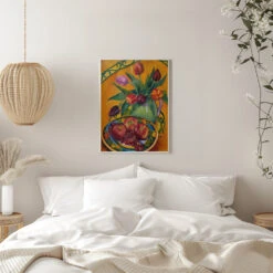Fruit And Flowers - Stretched Canvas, Poster Or Fine Art Print(Fruit And Flowers Stretched Canvas Poster Or Fine Art Print) -Heart Wall Art Store pictufy interior white bedroom ratio 5x7 2786618