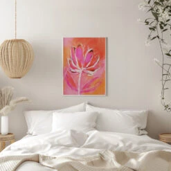 Fire Flower - Stretched Canvas, Poster Or Fine Art Print(Fire Flower Stretched Canvas Poster Or Fine Art Print) -Heart Wall Art Store pictufy interior white bedroom ratio 5x7 2791191