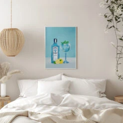Gin Cocktail - Stretched Canvas, Poster Or Fine Art Print(Gin Cocktail Stretched Canvas Poster Or Fine Art Print 1) -Heart Wall Art Store pictufy interior white bedroom ratio 5x7 2832824