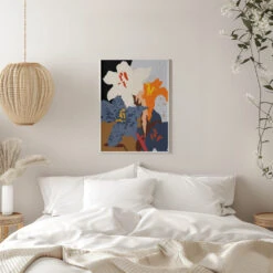 Abstract Lilies Close Up - Stretched Canvas, Poster Or Fine Art Print(Abstract Lilies Close Up Stretched Canvas Poster Or Fine Art Print) -Heart Wall Art Store pictufy interior white bedroom ratio 5x7 2859540
