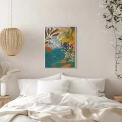 Abstract Leaves Close Up 1 - Stretched Canvas, Poster Or Fine Art Print(Abstract Leaves Close Up 1 Stretched Canvas Poster Or Fine Art Print) -Heart Wall Art Store pictufy interior white bedroom ratio 5x7 2859629