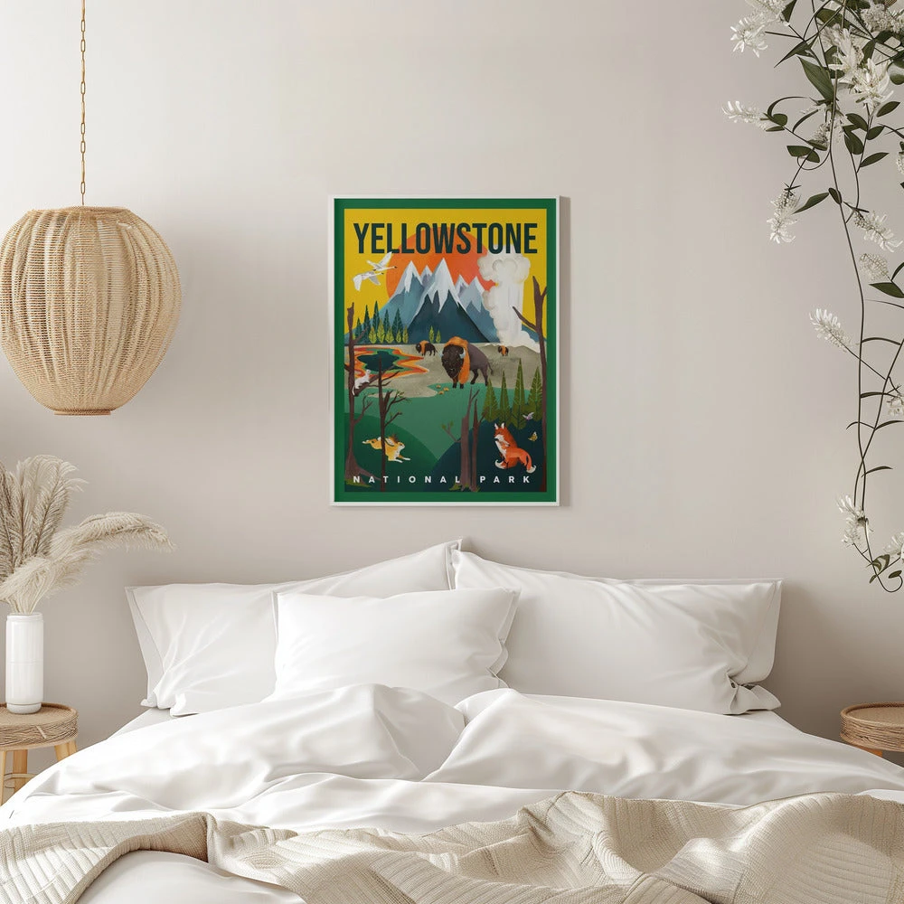 Yellowstone National Park Travel Poster - Stretched Canvas, Poster Or Fine Art Print(Yellowstone National Park Travel Poster Stretched Canvas Poster Or Fine Art Print) 11 Yellowstone National Park Travel Poster - Stretched Canvas, Poster Or Fine Art Print(Yellowstone National Park Travel Poster Stretched Canvas Poster Or Fine Art Print) - Image 11