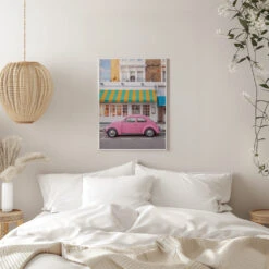 Pink Ride - Stretched Canvas, Poster Or Fine Art Print(Pink Ride Stretched Canvas Poster Or Fine Art Print) -Heart Wall Art Store pictufy interior white bedroom ratio 5x7 2890599