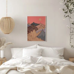 The Jagged Peaks Of Autumn - Stretched Canvas, Poster Or Fine Art Print(The Jagged Peaks Of Autumn Stretched Canvas Poster Or Fine Art Print) -Heart Wall Art Store pictufy interior white bedroom ratio 5x7 2914988