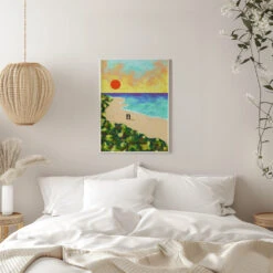 Golden Glow - Stretched Canvas, Poster Or Fine Art Print(Golden Glow Stretched Canvas Poster Or Fine Art Print) -Heart Wall Art Store pictufy interior white bedroom ratio 5x7 2935205