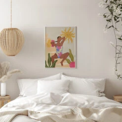 Beneath The Smiling Sun - Stretched Canvas, Poster Or Fine Art Print(Beneath The Smiling Sun Stretched Canvas Poster Or Fine Art Print) -Heart Wall Art Store pictufy interior white bedroom ratio 5x7 2957433