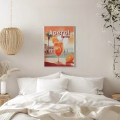 Aperol Spritz Tropical - Stretched Canvas, Poster Or Fine Art Print(Aperol Spritz Tropical Stretched Canvas Poster Or Fine Art Print) -Heart Wall Art Store pictufy interior white bedroom ratio 5x7 2977781