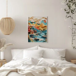 Nature In Layers - Stretched Canvas, Poster Or Fine Art Print(Nature In Layers Stretched Canvas Poster Or Fine Art Print) -Heart Wall Art Store pictufy interior white bedroom ratio 5x7 3015084