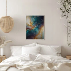 Mystic Marble - Stretched Canvas, Poster Or Fine Art Print(Mystic Marble Stretched Canvas Poster Or Fine Art Print) -Heart Wall Art Store pictufy interior white bedroom ratio 5x7 3019336