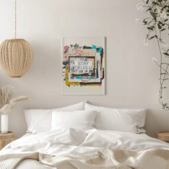 Stay Delulu - Stretched Canvas, Poster Or Fine Art Print(Stay Delulu Stretched Canvas Poster Or Fine Art Print) -Heart Wall Art Store pictufy interior white bedroom ratio 5x7 3034913