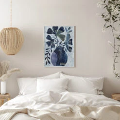 Indigo Blue Still Life - Stretched Canvas, Poster Or Fine Art Print(Indigo Blue Still Life Stretched Canvas Poster Or Fine Art Print 1) -Heart Wall Art Store pictufy interior white bedroom ratio 5x7 3146582