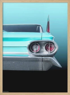US Classic Car 1961 Sedan Deville - Stretched Canvas, Poster Or Fine Art Print(Us Classic Car 1961 Sedan Deville Stretched Canvas Poster Or Fine Art Print) -Heart Wall Art Store pictufy light wood 50x70 1960482