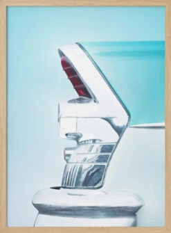 US Classic Car 1955 Century Tail Fin Abstract - Stretched Canvas, Poster Or Fine Art Print(Us Classic Car 1955 Century Tail Fin Abstract Stretched Canvas Poster Or Fine Art Print) -Heart Wall Art Store pictufy light wood 50x70 2105888