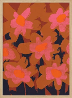 Giant Flowers - Stretched Canvas, Poster Or Fine Art Print(Giant Flowers Stretched Canvas Poster Or Fine Art Print) -Heart Wall Art Store pictufy light wood 50x70 2384291