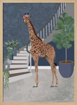 Giraffe By The Stairs - Stretched Canvas, Poster Or Fine Art Print(Giraffe By The Stairs Stretched Canvas Poster Or Fine Art Print) 14 Giraffe By The Stairs - Stretched Canvas, Poster Or Fine Art Print(Giraffe By The Stairs Stretched Canvas Poster Or Fine Art Print) -Heart Wall Art Store pictufy light wood 50x70 2410024