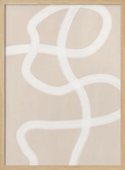 White Brush Stroke Poster - Stretched Canvas, Poster Or Fine Art Print(White Brush Stroke Poster Stretched Canvas Poster Or Fine Art Print) -Heart Wall Art Store pictufy light wood 50x70 2551337