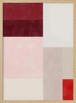 Crimson Hues Harmony - Stretched Canvas, Poster Or Fine Art Print(Crimson Hues Harmony Stretched Canvas Poster Or Fine Art Print) -Heart Wall Art Store pictufy light wood 50x70 2552171