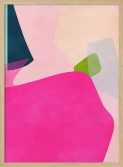 Pink Pastel Shape - Stretched Canvas, Poster Or Fine Art Print(Pink Pastel Shape Stretched Canvas Poster Or Fine Art Print) -Heart Wall Art Store pictufy light wood 50x70 2552765