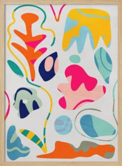 Matisse Inspired Shapes - Stretched Canvas, Poster Or Fine Art Print(Matisse Inspired Shapes Stretched Canvas Poster Or Fine Art Print) -Heart Wall Art Store pictufy light wood 50x70 2552768