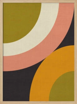 Geo Shapes Fall 21 Rounded - Stretched Canvas, Poster Or Fine Art Print(Geo Shapes Fall 21 Rounded Stretched Canvas Poster Or Fine Art Print) -Heart Wall Art Store pictufy light wood 50x70 2552956