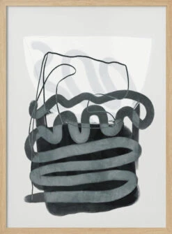 Painted Lines Swazz 3 Kopie - Stretched Canvas, Poster Or Fine Art Print(Painted Lines Swazz 3 Kopie Stretched Canvas Poster Or Fine Art Print) -Heart Wall Art Store pictufy light wood 50x70 2553058