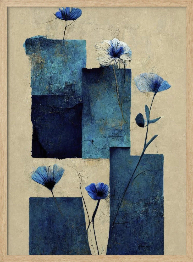Blocks And Flowers - Stretched Canvas, Poster Or Fine Art Print(Blocks And Flowers Stretched Canvas Poster Or Fine Art Print) 3 Blocks And Flowers - Stretched Canvas, Poster Or Fine Art Print(Blocks And Flowers Stretched Canvas Poster Or Fine Art Print) - Image 3