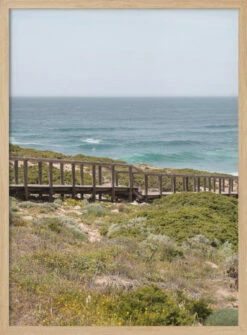 Coastal Walk - Stretched Canvas, Poster Or Fine Art Print(Coastal Walk Stretched Canvas Poster Or Fine Art Print) -Heart Wall Art Store pictufy light wood 50x70 2711026