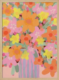 Neon Bouquet - Stretched Canvas, Poster Or Fine Art Print(Neon Bouquet Stretched Canvas Poster Or Fine Art Print) 14 Neon Bouquet - Stretched Canvas, Poster Or Fine Art Print(Neon Bouquet Stretched Canvas Poster Or Fine Art Print) -Heart Wall Art Store pictufy light wood 50x70 2722163