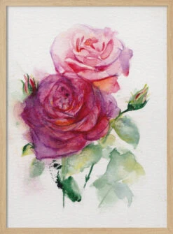 Rose June - Stretched Canvas, Poster Or Fine Art Print(Rose June Stretched Canvas Poster Or Fine Art Print) -Heart Wall Art Store pictufy light wood 50x70 2737538