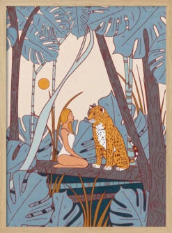 The Girl And The Leopard - Stretched Canvas, Poster Or Fine Art Print(The Girl And The Leopard Stretched Canvas Poster Or Fine Art Print) 14 The Girl And The Leopard - Stretched Canvas, Poster Or Fine Art Print(The Girl And The Leopard Stretched Canvas Poster Or Fine Art Print) -Heart Wall Art Store pictufy light wood 50x70 2745463