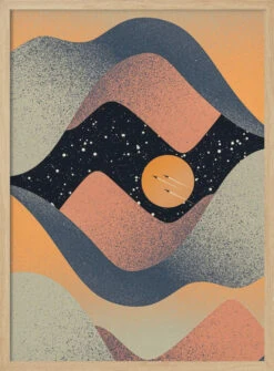 The Sand Dunes Of Mars - Stretched Canvas, Poster Or Fine Art Print(The Sand Dunes Of Mars Stretched Canvas Poster Or Fine Art Print) -Heart Wall Art Store pictufy light wood 50x70 2745469