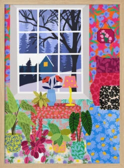 Rafaela Mascaro's Print Number 108 Winter View - Stretched Canvas, Poster Or Fine Art Print(9933x14043 Din 108 Winter View Stretched Canvas Poster Or Fine Art Print) -Heart Wall Art Store pictufy light wood 50x70 2771865