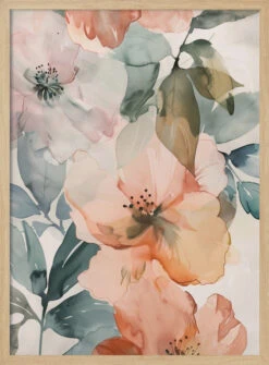 Watercolor Floral No. 3 - Stretched Canvas, Poster Or Fine Art Print(Watercolor Floral No 3 Stretched Canvas Poster Or Fine Art Print) 14 Watercolor Floral No. 3 - Stretched Canvas, Poster Or Fine Art Print(Watercolor Floral No 3 Stretched Canvas Poster Or Fine Art Print) -Heart Wall Art Store pictufy light wood 50x70 2775373