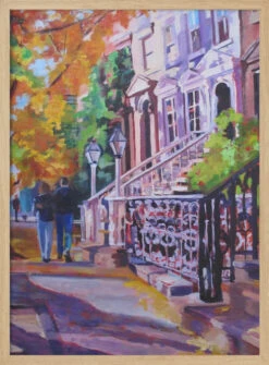 Autumn Stroll - Stretched Canvas, Poster Or Fine Art Print(Autumn Stroll Stretched Canvas Poster Or Fine Art Print) -Heart Wall Art Store pictufy light wood 50x70 2786430