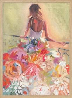 Flower Dress - Stretched Canvas, Poster Or Fine Art Print(Flower Dress Stretched Canvas Poster Or Fine Art Print) -Heart Wall Art Store pictufy light wood 50x70 2787338