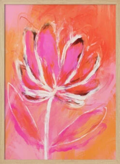 Fire Flower - Stretched Canvas, Poster Or Fine Art Print(Fire Flower Stretched Canvas Poster Or Fine Art Print) -Heart Wall Art Store pictufy light wood 50x70 2791191