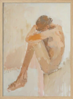 Woman In Bathroom - Stretched Canvas, Poster Or Fine Art Print(Woman In Bathroom Stretched Canvas Poster Or Fine Art Print) -Heart Wall Art Store pictufy light wood 50x70 2793814